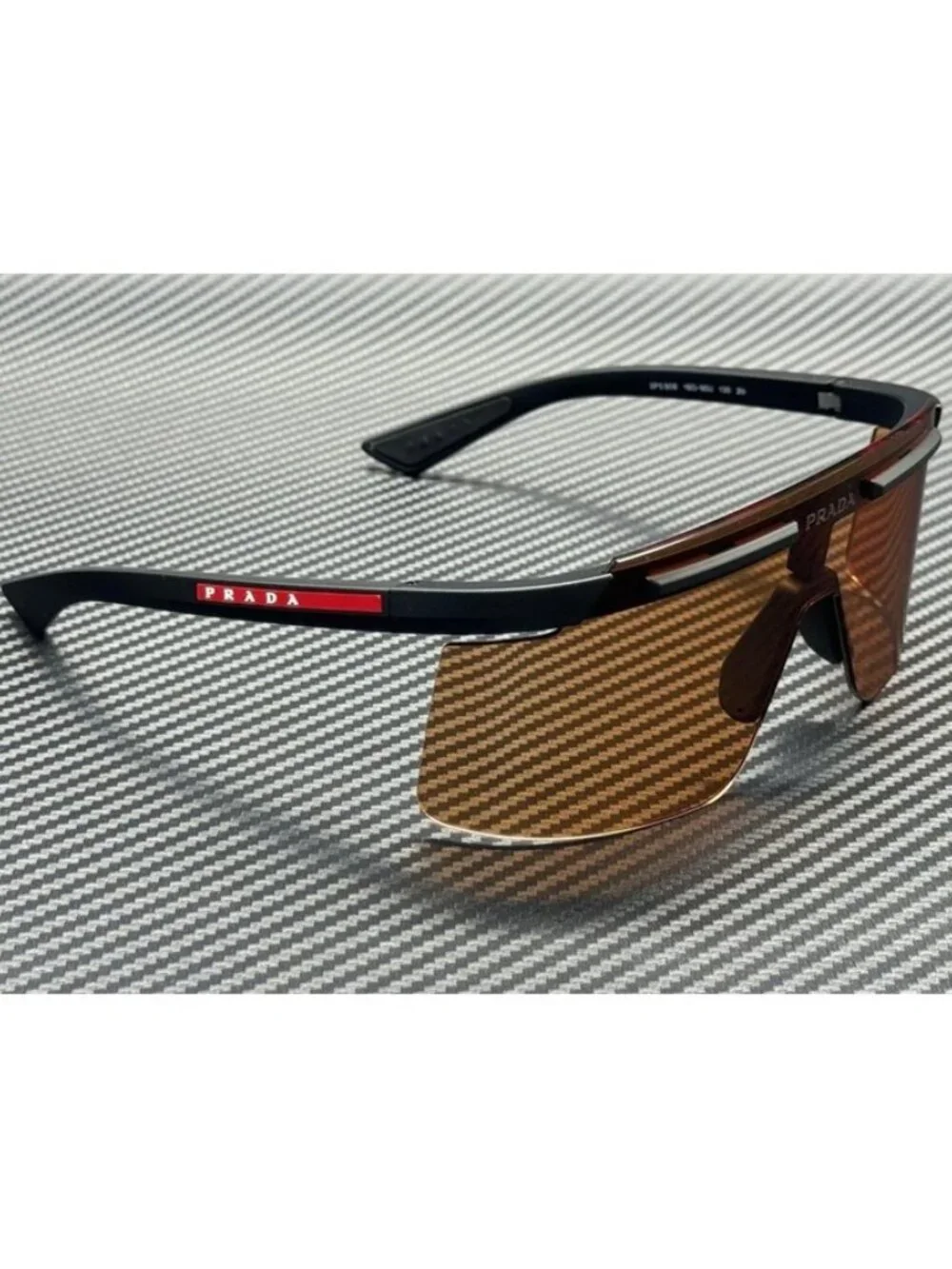 New Prada Linea Rossa Men Matte Black Sunglasses 60-21-130